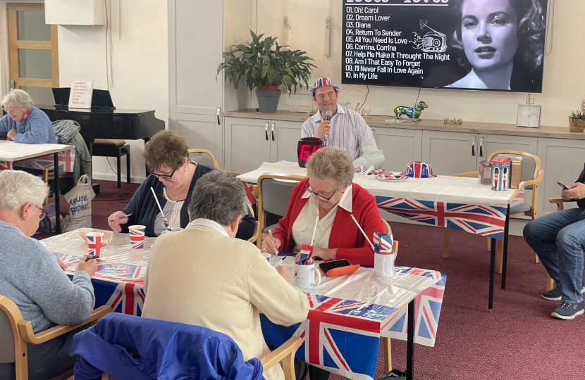 Cllr Matthew Walsh calls the bingo numbers