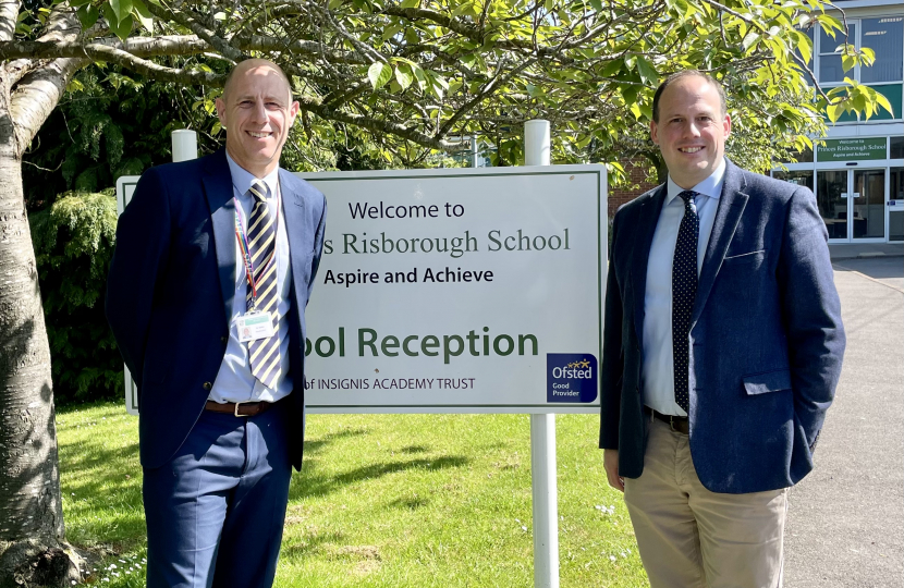 Greg congratulates Princes Risborough School on upgraded Ofsted rating