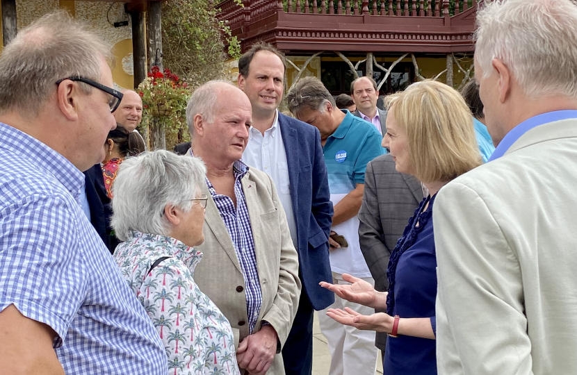 Liz chats to local members.