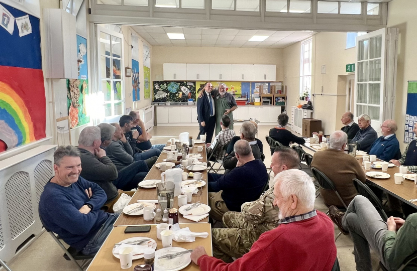 Greg speaks at St Mary's Men's Breakfast in Princes Risborough