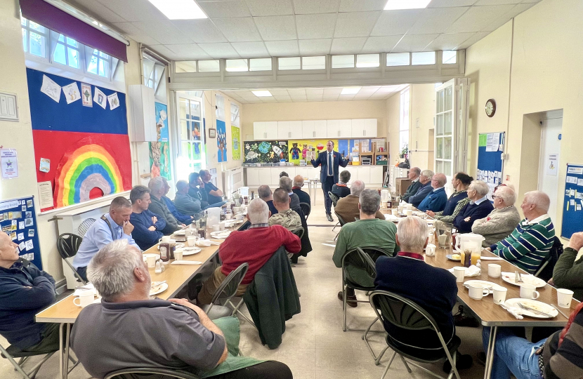 Greg speaks at St Mary's Men's Breakfast in Princes Risborough