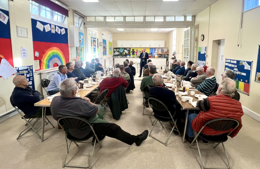 Greg speaks at St Mary's Men's Breakfast in Princes Risborough