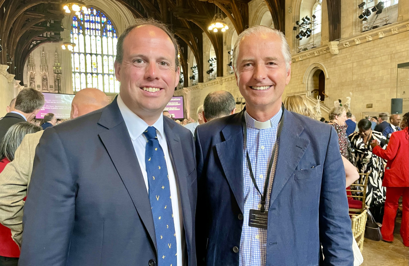 Greg with Reverend Will Pearson-Gee in Westminster Hall.