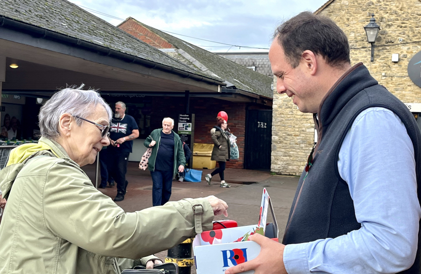 Greg volunteers for the Poppy Appeal in Buckingham