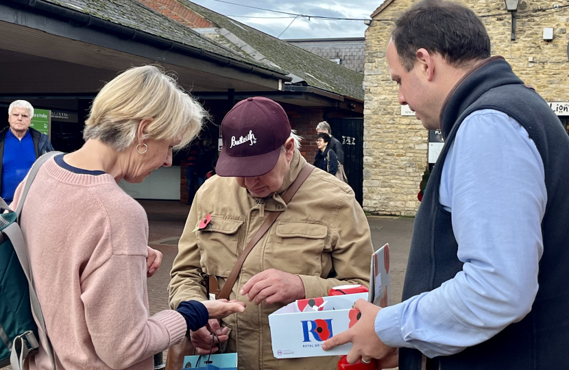 Greg volunteers for the Poppy Appeal in Buckingham