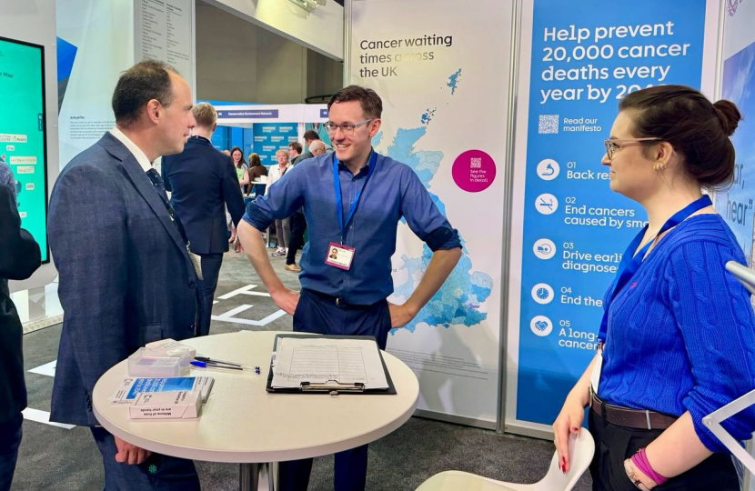 Visit to Cancer Research UK Stand at Conservative Party Conference