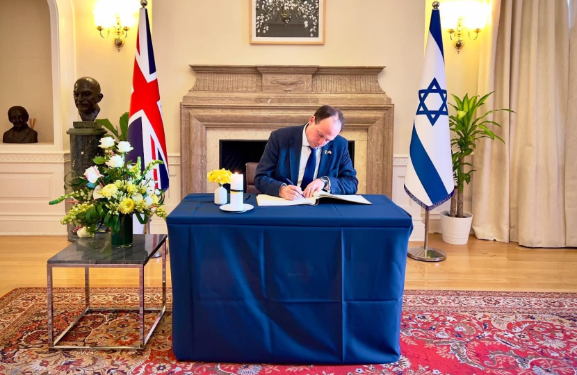 Visit to the Embassy of Israel, London to Sign the Book of Reflection