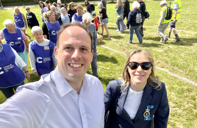 Greg with High Sheriff Debbie Brock at the Carnival.