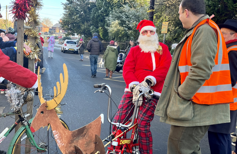 Greg at the Buckingham Christmas Parade 2022.