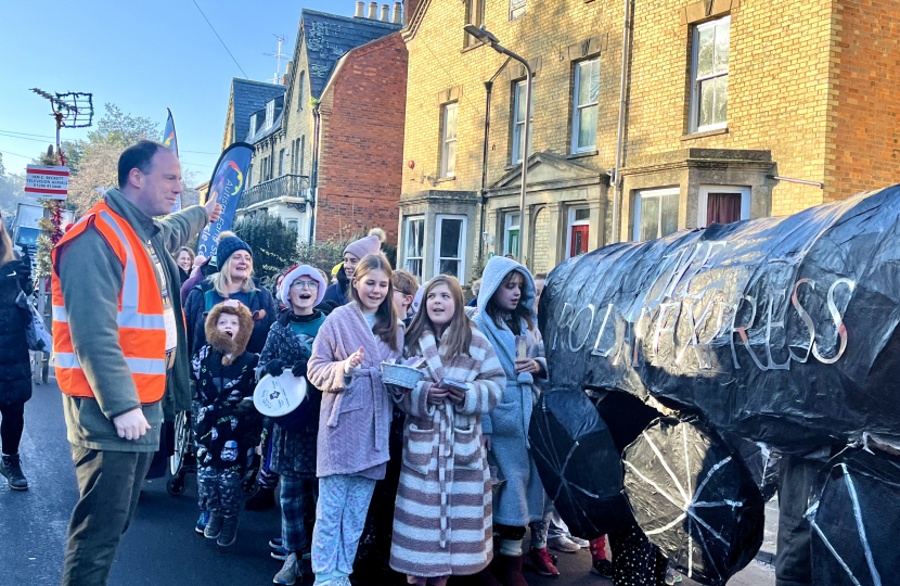 Greg at the Buckingham Christmas Parade 2022.