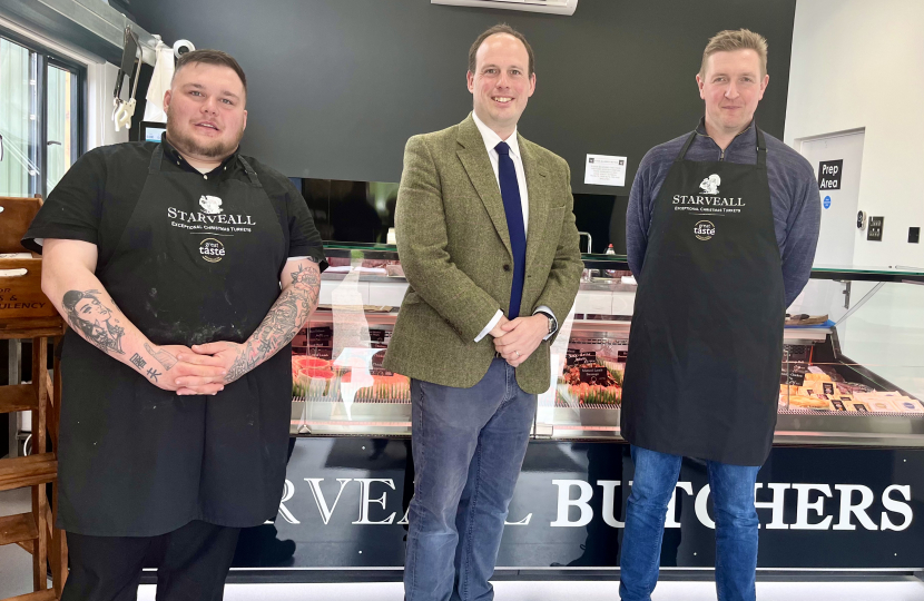 Greg visits new butchers shop at Starveall Farm