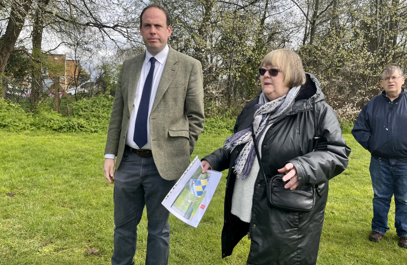 Greg is shown the Croquet Lawn fencing.