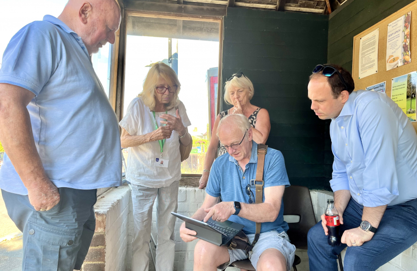 Greg visits Tingewick to meet residents affected by recent flooding