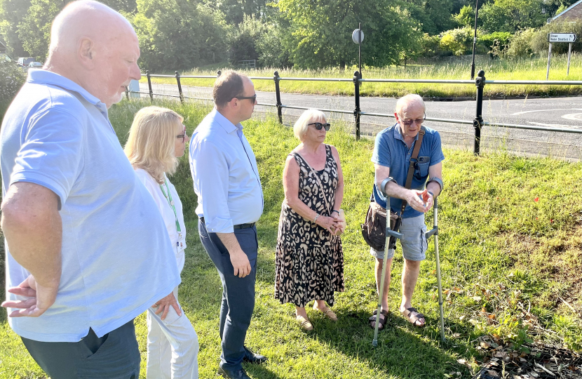 Greg visits Tingewick to meet residents affected by recent flooding