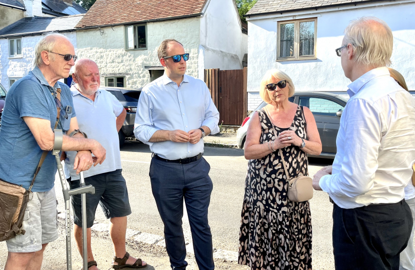 Greg visits Tingewick to meet residents affected by recent flooding