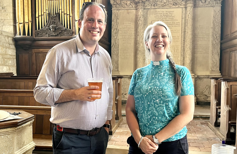 Greg joins Chilton residents for St Mary the Virgin Church social evening