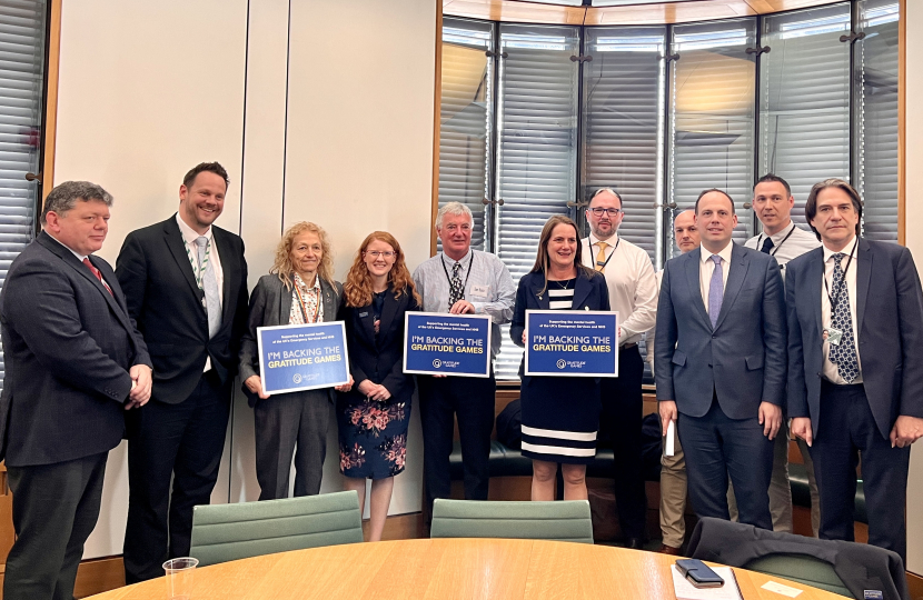 Greg welcomes Gratitude Games team to Parliament