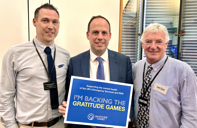 Greg welcomes Gratitude Games team to Parliament