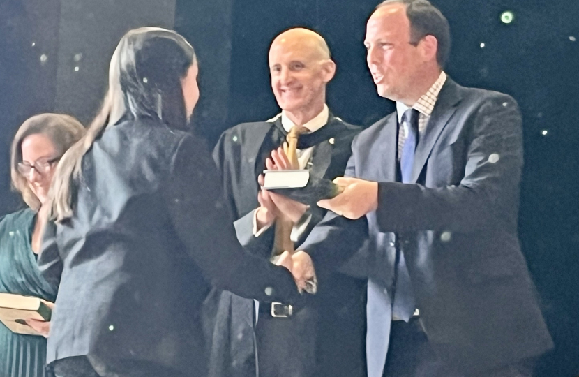 Greg presenting prizes at the Royal Latin Prize Giving.