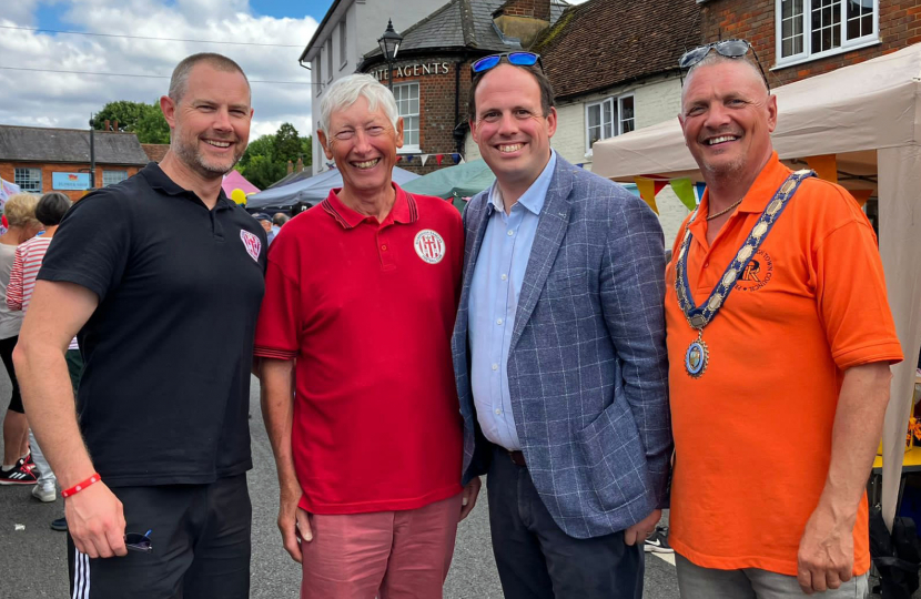 Greg with Risborough Rangers Football Club Princes at the Risborough Summer Festival.