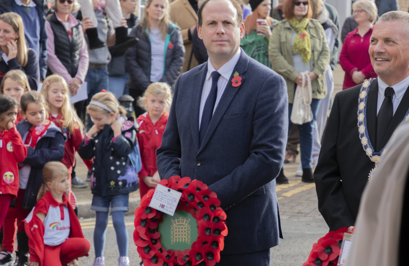 Greg at Remembrance Sunday in Princes Risborough.