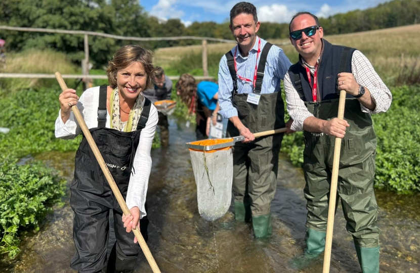 Greg with the Water Minister and Cllr Gareth Williams at Restore Hope.