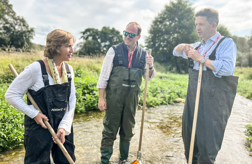 Greg with the Water Minister and Cllr Gareth Williams at Restore Hope.