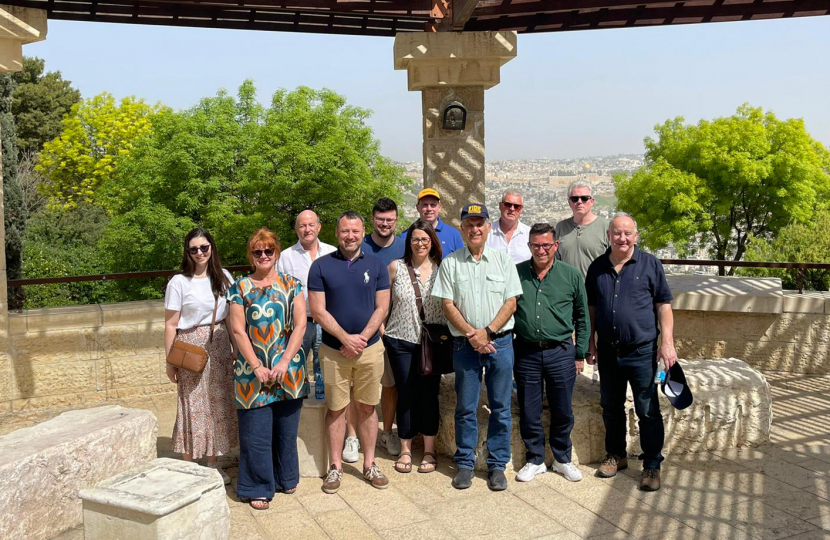 The delegation with Col Dany Tirza.