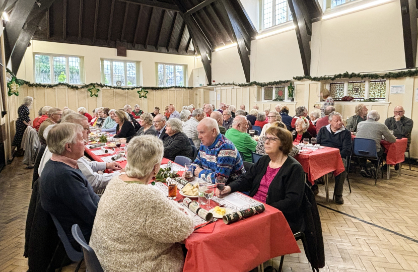 Greg volunteers at Steeple Claydon Senior Citizens Christmas Lunch