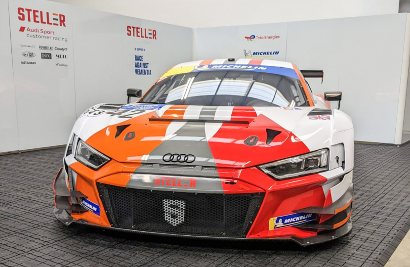 Greg visits Steller Motorsport in Tingewick for launch of GT3 car