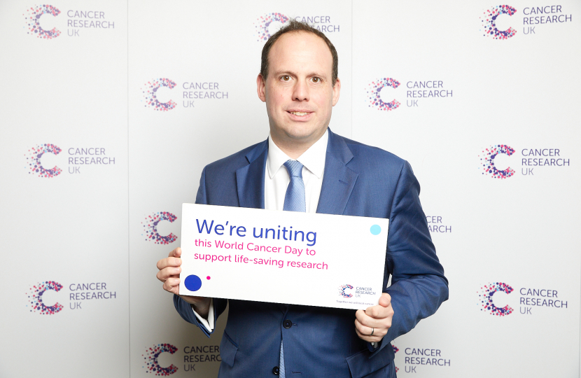 Greg Smith MP unites with Cancer Research UK for World Cancer Day