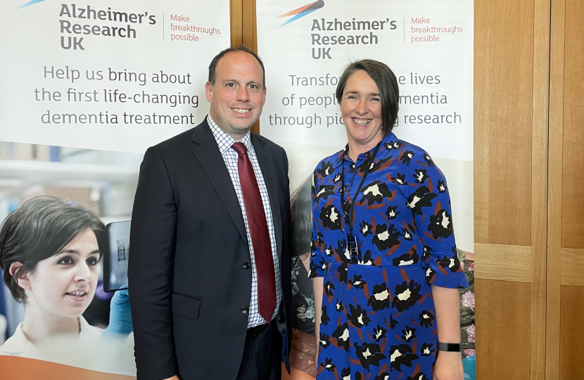 Greg meets with Alzheimer's Research UK for briefing on new treatments