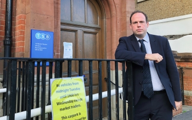 Greg outside TSB branch threatened with planned closure next year