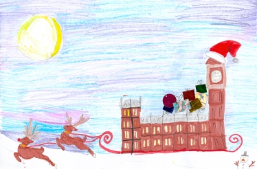 Cover design by Hannah Jelf, aged 8.   A pupil at Padbury Church of England School. Winner of Greg Smith MP’s Christmas Card Competition 2020.