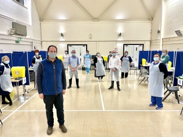 Greg at the Princes Risborough Vaccination Centre.