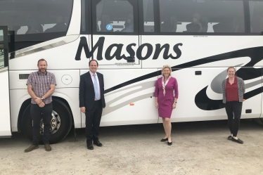 Baroness Vere and Greg Smith MP at Masons Coaches