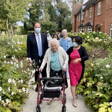 Greg visits local hero - 105 year old Hilda Duncombe