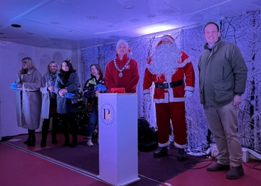 Greg at the Princes Risborough Christmas lights switch on.