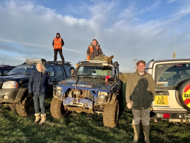 Greg with BORG volunteers at Whaddon 4x4.