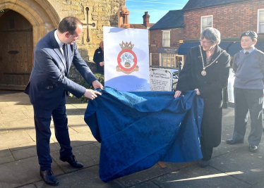 Greg unveils new Standard for Buckingham Air Cadets