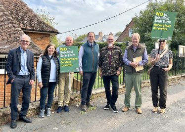 Campaigning against Rosefield solar proposal in the Claydons