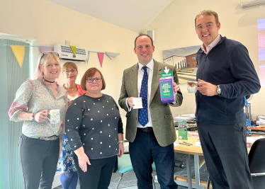 Greg supports local Macmillan Coffee mornings