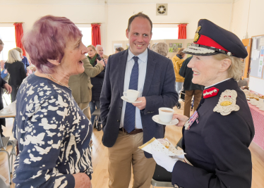 Greg congratulates Brill Village Community Herd on King's Award for Voluntary Service