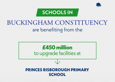 Greg welcomes share of over £450 million from the Conservative Government to improve school buildings in Buckingham constituency