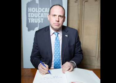 Greg Smith MP signs Holocaust Educational Trust Book of Commitment  