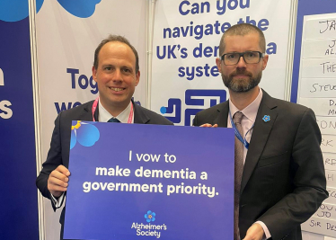 Greg Smith MP Visits Alzheimer’s Society at Conservative Party Conference and pledges to make dementia a priority