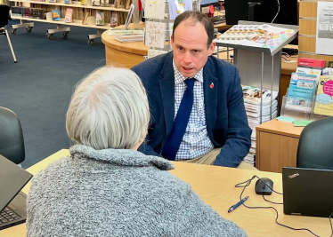 Visit to Buckinghamshire Council Pension Credit Drop-in at Princes Risborough Library