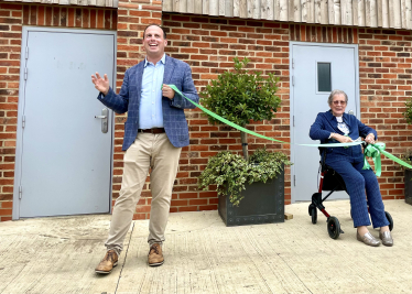 Greg at the opening of Addingrove Dairy