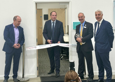 Greg formally opens Silverstone Sports Hub Pedalling Efficiency Rig