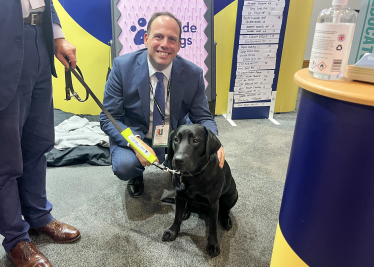 Greg Smith MP helps open doors for guide dogs